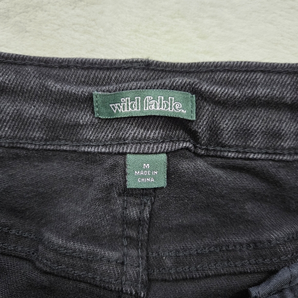 wild fable Cargo Denim Midi Skirt with Slit in Black Women’s Size XS & S - Picture 5 of 8